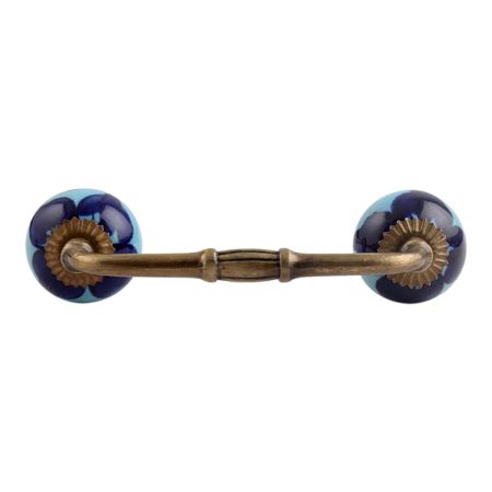 Blueanemone Flower Ceramic Bridge Handle